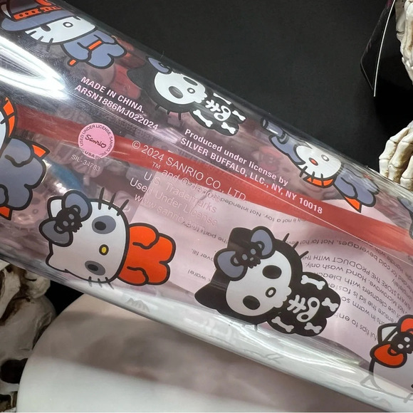 2024 Sanrio Hello Kitty Halloween Tumbler w/ Kitty Pumpkin Straw Topper - Picture 11 of 12
